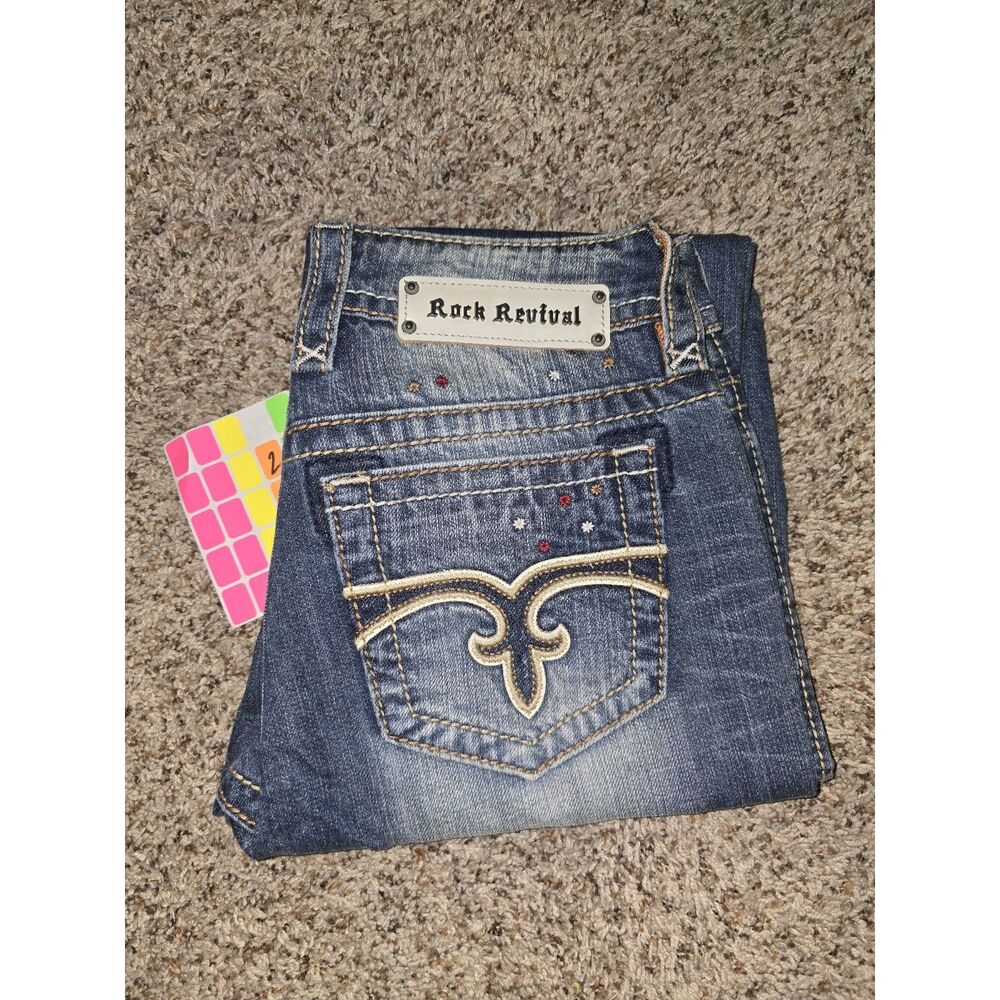 Womens Rock Revival Jeans Size 26 /24' Inseam/ Emille Boyfriend